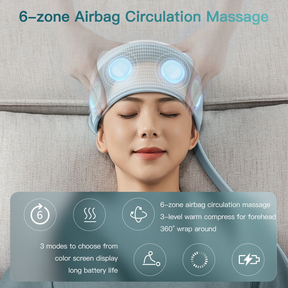 Multifunctional Hot Compress And Kneading For The Head