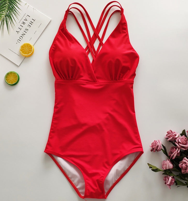 One-piece chinlon swimsuit