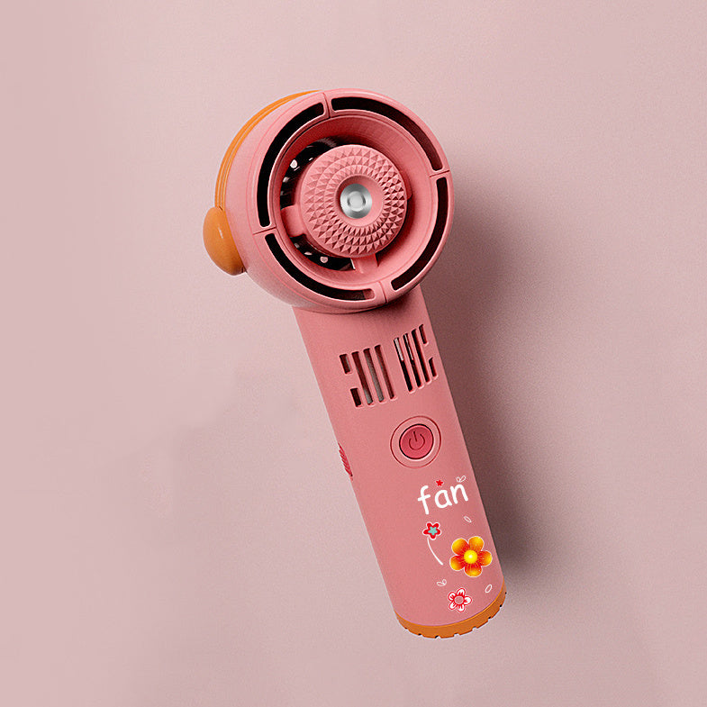 Portable Creative Usb Rechargeable Handheld Leafless Spray Moisturizing Small Fan