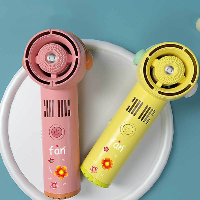 Portable Creative Usb Rechargeable Handheld Leafless Spray Moisturizing Small Fan