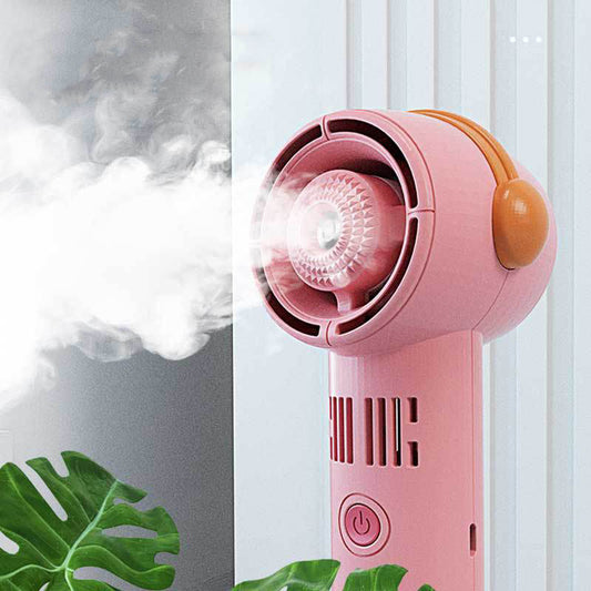 Portable Creative Usb Rechargeable Handheld Leafless Spray Moisturizing Small Fan