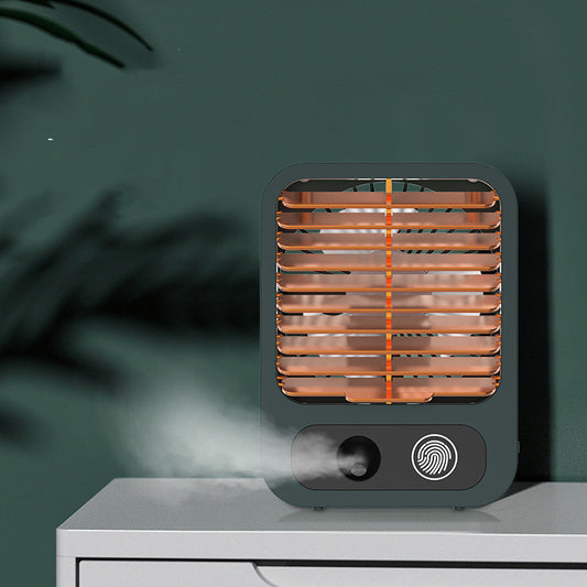 Portable 2 In 1 Air Humidifier Fan USB Rechargeable Summer Handheld Desktop Mini Electric Air Cooling Fan For Office Bedroom Car