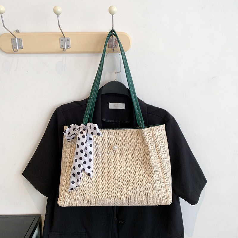 Fashion Large-Capacity Shoulder Bag Wild Straw Beach Tote Bag
