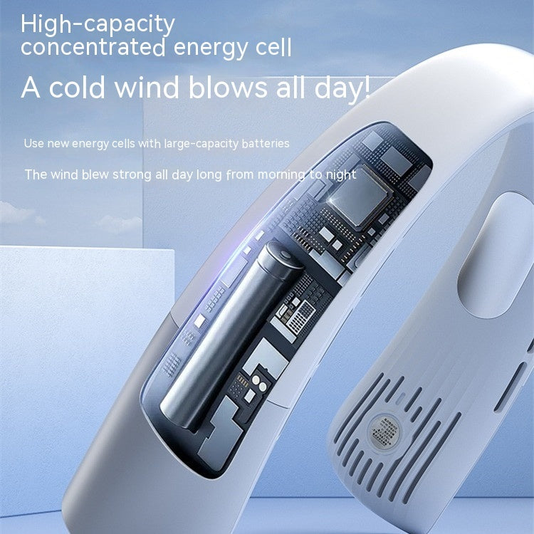 Rechargeable Portable Office Sports Neck-hanging Fan