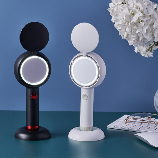 Handheld Portable Mute USB Rechargeable Fan With Light