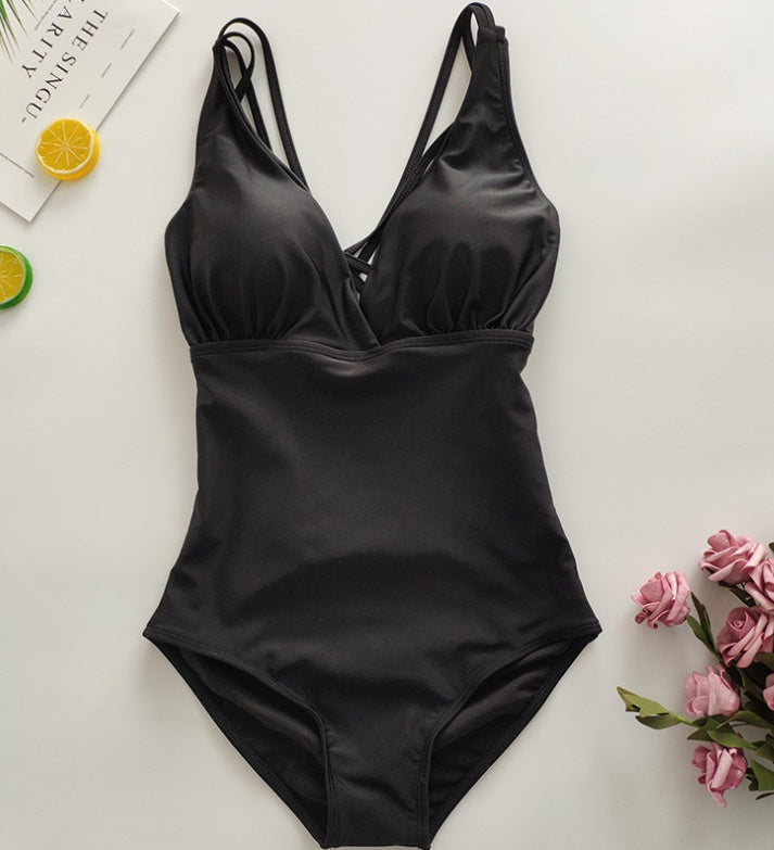 One-piece chinlon swimsuit