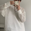 Lazy Breeze Hollow Knit Blouse
