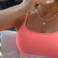 Split Triangle High Waist Pure Color Strap Bikini