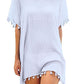 Fringed Ball Beach Blouse