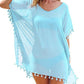 Fringed Ball Beach Blouse