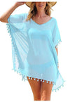 Fringed Ball Beach Blouse