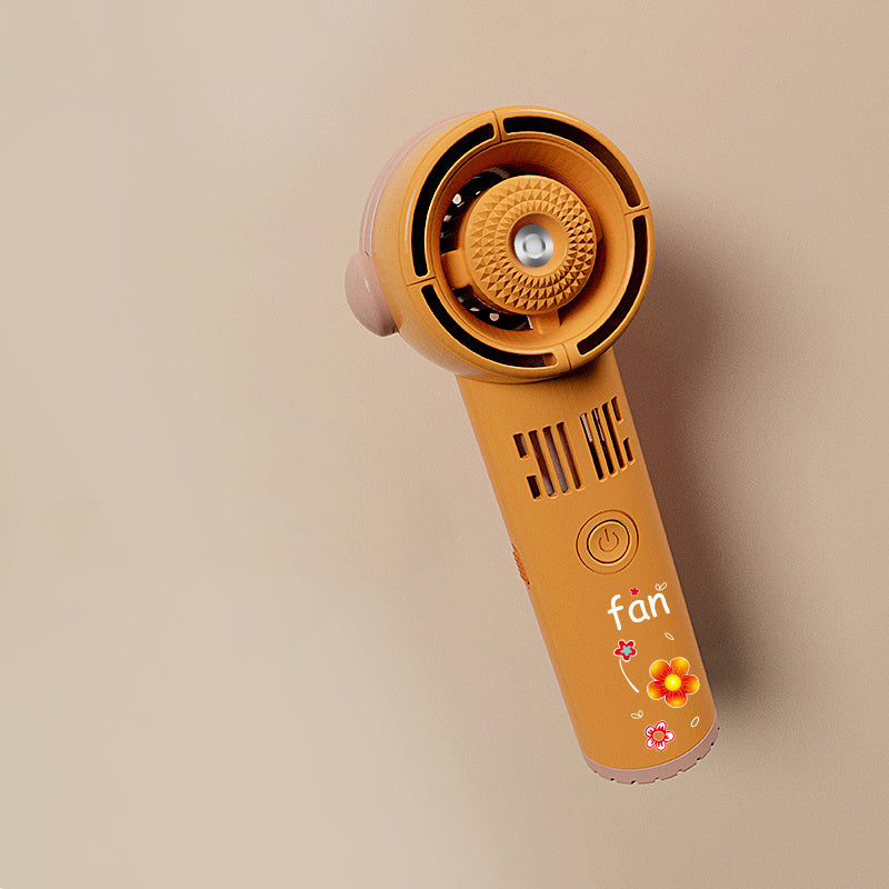 Portable Creative Usb Rechargeable Handheld Leafless Spray Moisturizing Small Fan