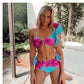 Swimwear Swimsuit Women Bikini Sexy Swimming Red High Waist