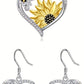 Cute Lady Animal Bee Sunflower Heart Earrings