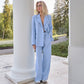 High Waisted Straight Leg Pants Two-piece Set For Women