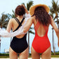 One-piece chinlon swimsuit