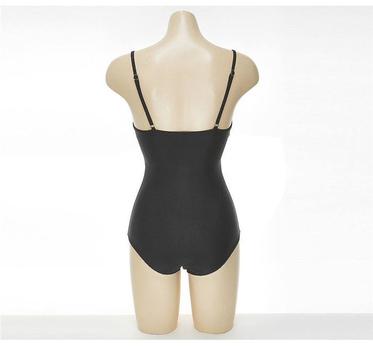 Small Chest Push Up Spaghetti Straps One-piece Swimsuit