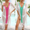 Sand Beach Blouse Hollow Knit Tassel