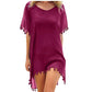 Fringed Ball Beach Blouse