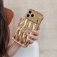 Solid Color Plating Advanced Sense Stripe Phone Case