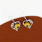 Cute Lady Animal Bee Sunflower Heart Earrings