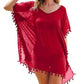 Fringed Ball Beach Blouse