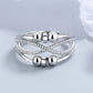 Rotatable Ring With Open Design Fashion Double-layered Hollow Line Anxiety Relief Rings For Women