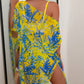 Women's Maple Leaf Printed High Waist Mesh Bikini Suit