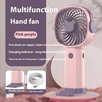 Handheld Portable Mute Little Fan USB Charging