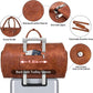 Fashion Waterproof Large Leather Convertible Tote Garment Travel Bag