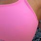 Split Triangle High Waist Pure Color Strap Bikini