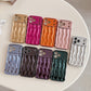 Solid Color Plating Advanced Sense Stripe Phone Case