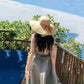 Women's Seaside Summer Vacation Foldable Sun Hat With Wide Brim