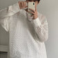 Lazy Breeze Hollow Knit Blouse