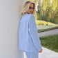 High Waisted Straight Leg Pants Two-piece Set For Women