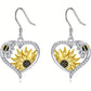 Cute Lady Animal Bee Sunflower Heart Earrings